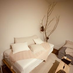 Two Bed Frame With The Four Matresses 