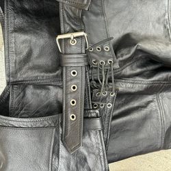 Black Motorcycle Leather Chaos Size Med