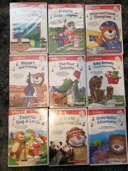 9 TODDLER DVDs WITH CDs
