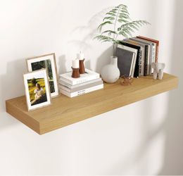 36” Floating Wall Shelf – Oak