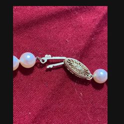 Freshwater White Pearls Necklace 14k