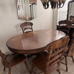 wooden dining room table