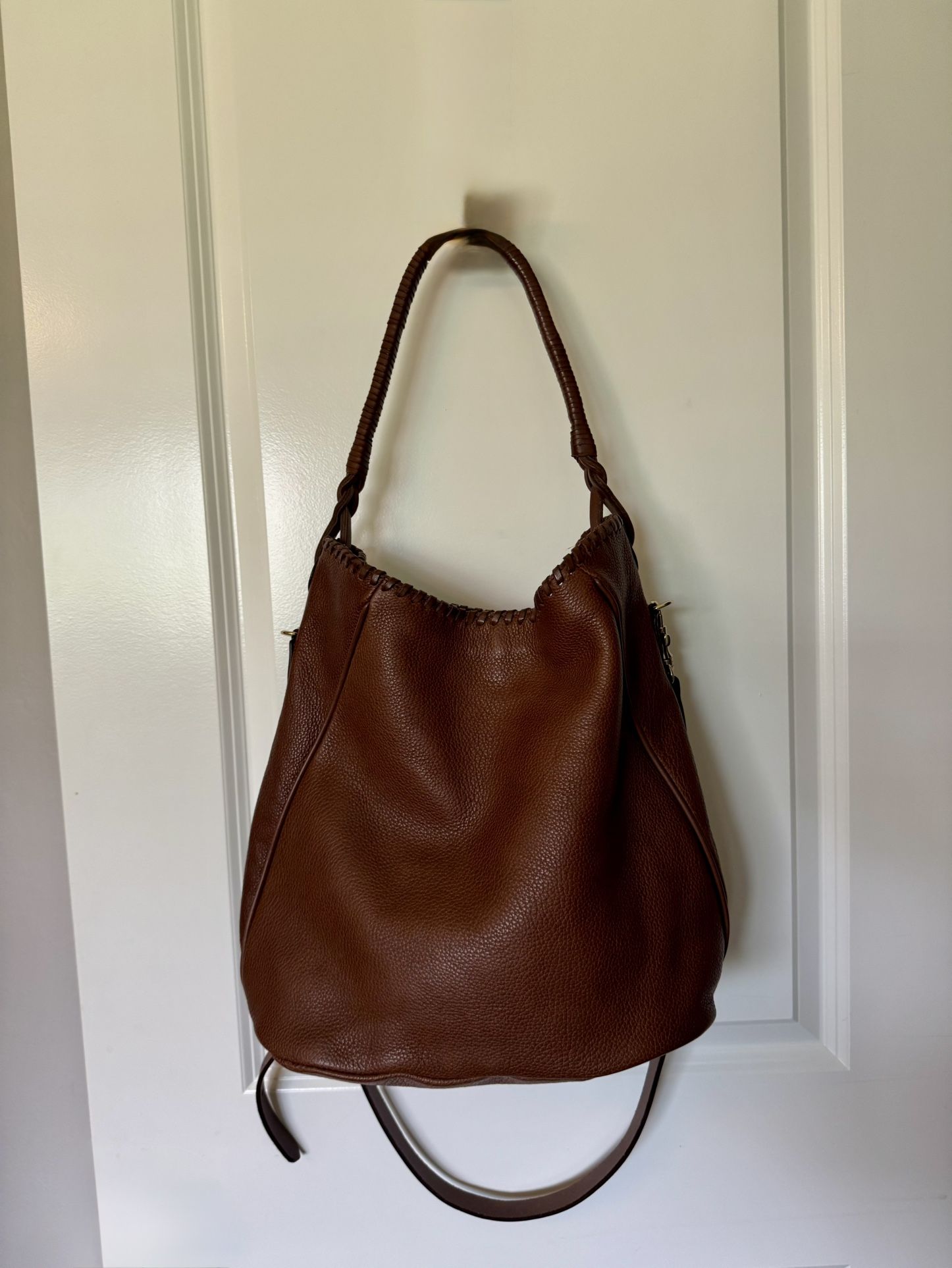 Massimo Dutti Leather Top Handle Shoulder Bag
