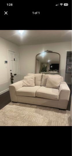 Beige love sofa