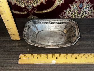 Antique Silver Pierced Dish