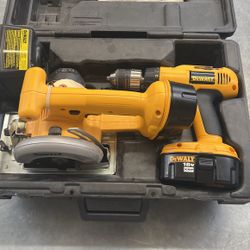 Dewalt 18v 5-3/8” Trim Saw and 1/2” Drill Set