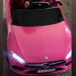 Kids Electric Car Pink Mercedes Benz