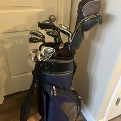 Complete Set of Right Handed SR Graphite Golf Clubs with Bag 