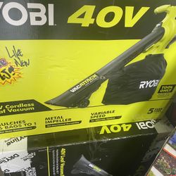 Ryobi 40v Leaf Vac Tool Only No Battery 