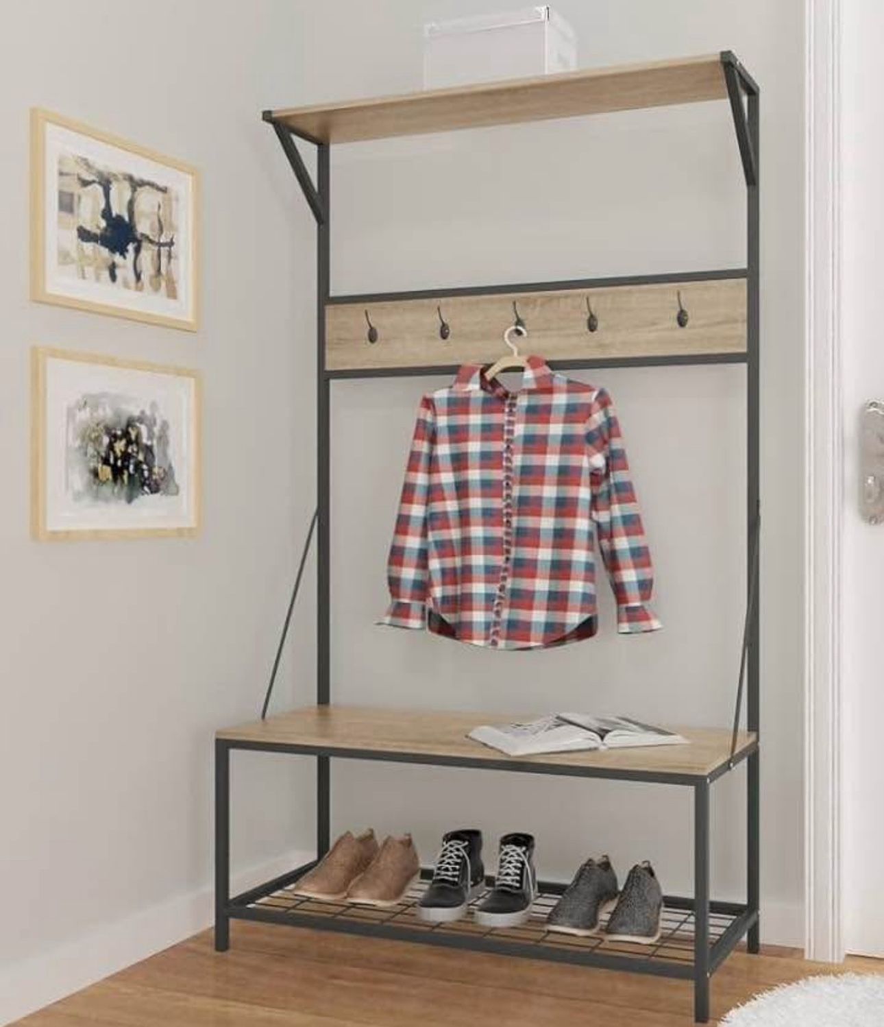 Hall Tree, Organizer, Shoe Rack, Coat Rack