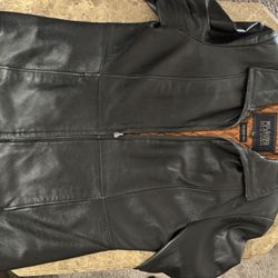 Black leather jacket