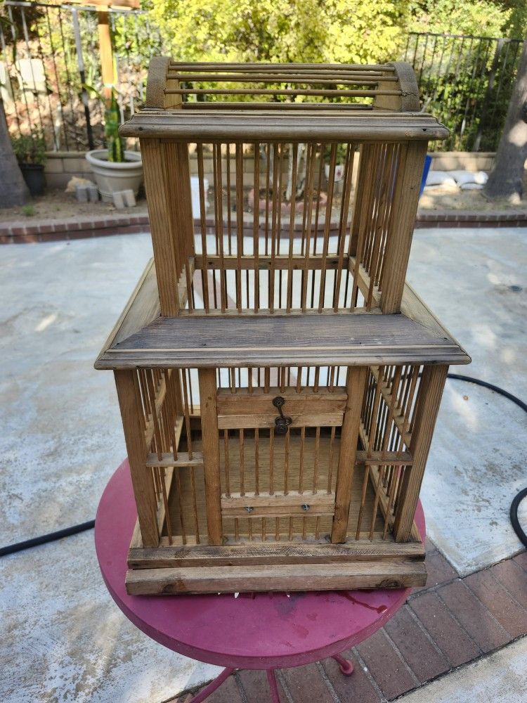 Wooden Bird Cage