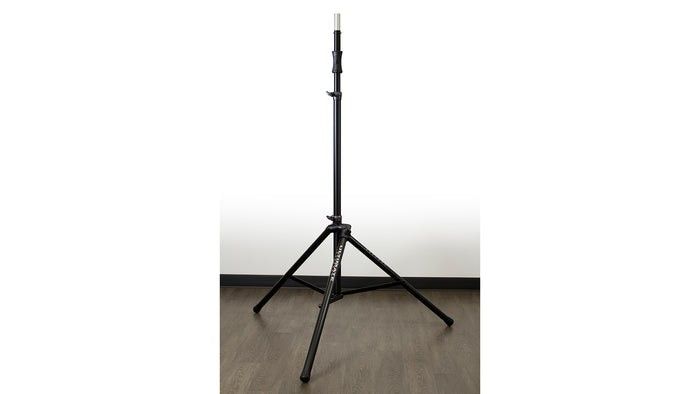 Ultimate Support Air-Powered Series® Lift-assist Aluminum Tripod Speaker Stand with Integrated Speaker Adapter - Extra Tall & Includes Leveling Leg