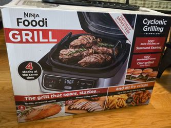 Ninja AG301 Foodi 5-in-1 Indoor Electric Grill with Air Fry, Roast, Bake & Dehydrate Programmable