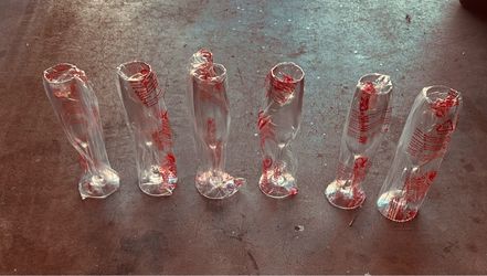 Set of 6 Champagne Flute Glasses