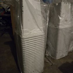 7"×7" Square pot white (250 Pots)