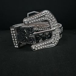black and silver BB belt