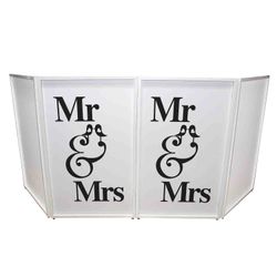 REPLACEMENT SCRIMS ProX XF-SMRMRS Set of Two Mr and Mrs Facade Enhancement Scrim - Black Script on White