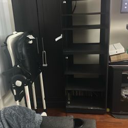 Large Glass Media Cabinet