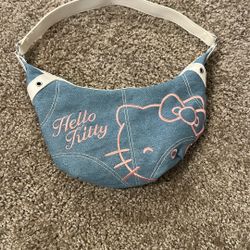 hello kitty purse blue denim