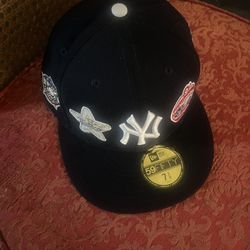 Ny Yankees Hat New Era Fitted Size 7 3/8 New 