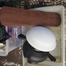 Black matte harbor breeze5 woodgrain blades ( lost blade screws,  can purchase at home depot for $5l taken out of model