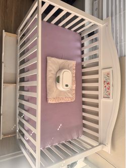 Convertible crib with mattress with wipe warmer