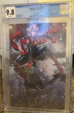 CGC 9.8  Captain Marvel #9 Virgin Cover Mark Brooks Cover Art