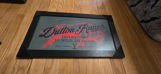 Yellowstone Dutton Ranch Framed Wall Sign
