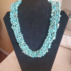 Real Turquoise Stone Necklace