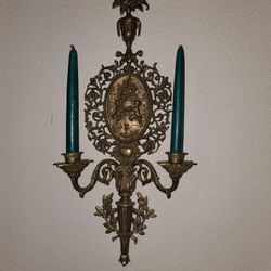 Brass Victorian Candle holder Wall Sconce