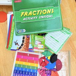 Fractions learning kit Lakeshore kids Basket
