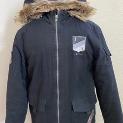 Boys Sherpa Lined Hoodie Coat Jacket 