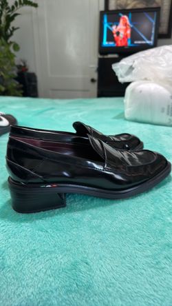 Women size 9.5 black panleathet loafer shoe