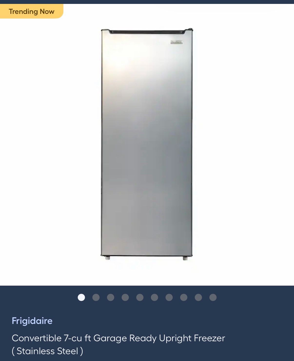 Frigidaire Convertible 7-cu ft Garage Ready Upright Freezer (Stainless Steel)