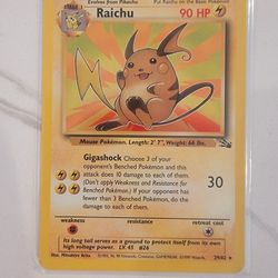 Pokémon TCG Card - Raichu - 29/62 - Rare Unlimited - Fossil Unlimited [NM/M!]