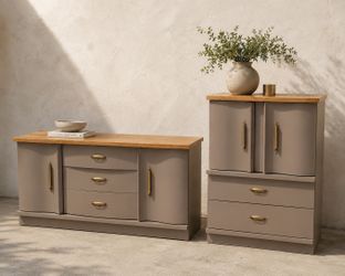 Slate Pebble- Sideboard and Chest of Drawers Set