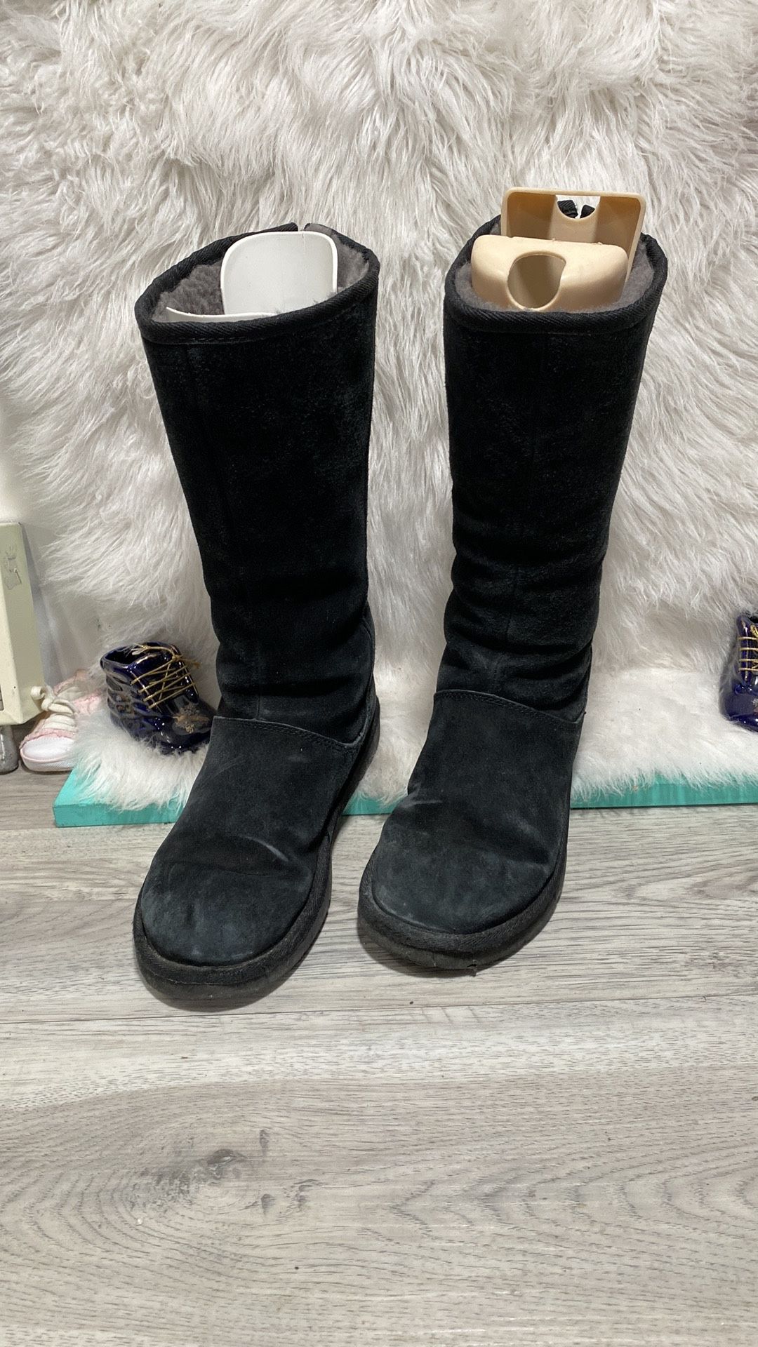 UGG 5119 Knightsbridge Black Suede Tall Boots 9