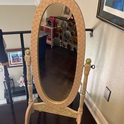 Hand Painted Swivel Mirror 