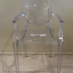 Stunning Brand New With Tag Clear Acrylic, Modern Ghost Armchair, Office, Vanity, Dining Chair