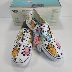 Vans X SpongeBob Authentic Airbrush White Multi Sneakers Men Size 11