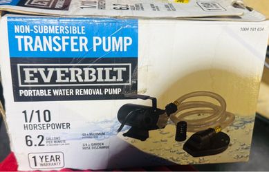 Everbuilt transfer pump for flooded floors. Brand new. Box  is just a little dusty. I paid $159 and have the receipt.
