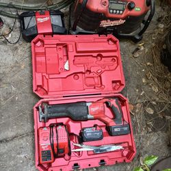 Milwaukee Radios Sawzall  Batteries Charger 