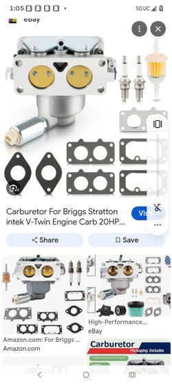 Carburetor Kit for Briggs & Stratton Intek V-Twin 20HP