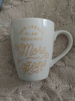 Threshold 50 oz. Jumbo White Porcelain Mug - Teachers Lesson Plan Requires More