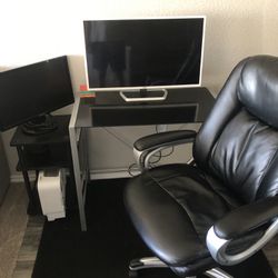 (Office Set)2 Monitors, Desk , Chair&Printer