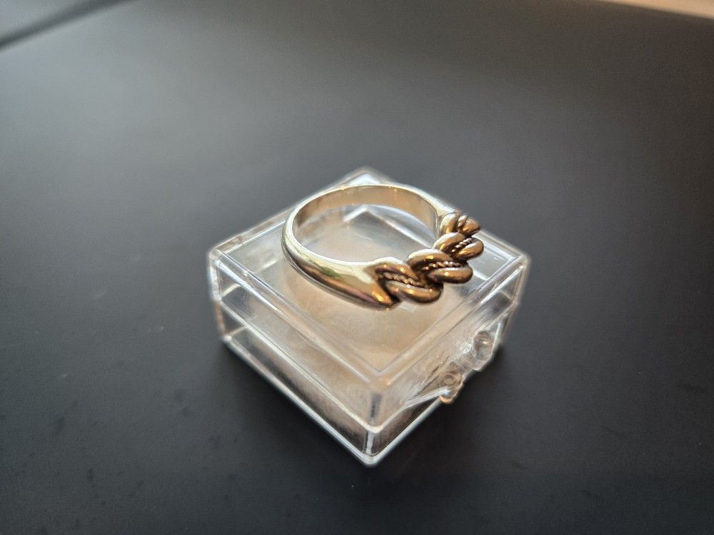 Sterling Silver Braided Ring Size 6-6.5
