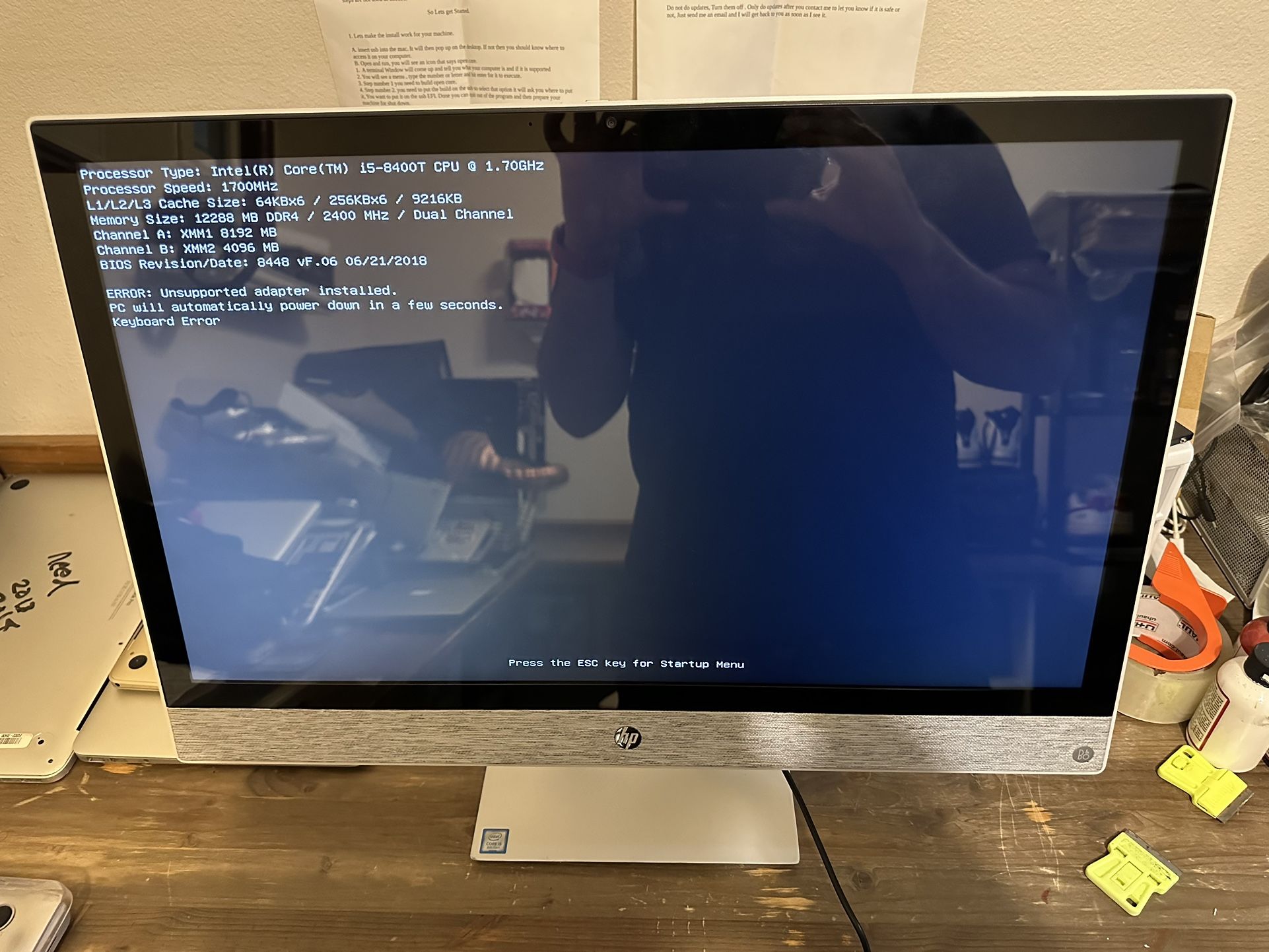 Hp 24-r114 All In One Desktop Touchscreen I5 12gb Ram 2tb Hd For Parts
