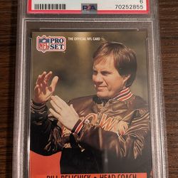 1991 Pro Set Bill Belichick PSA 6 EX-MT Browns Football Card
