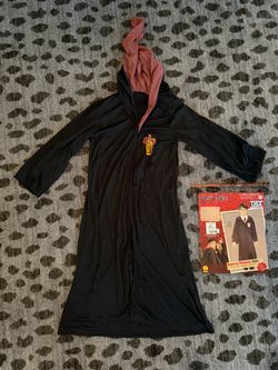 Kids Harry Potter Robe with Wand Halloween Costume Size Large 12 - 14